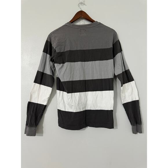 RVCA Mens Stripped Long Sleeve Shirt size Medium - Picture 2 of 4